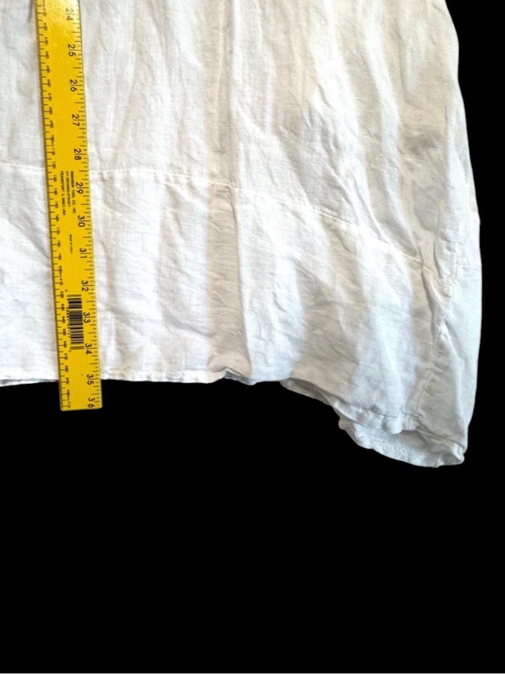 VASNA Made In Italy 100% Linen Oversized Tunic Lagenlook Pocket Dress White XL - Picture 9 of 9
